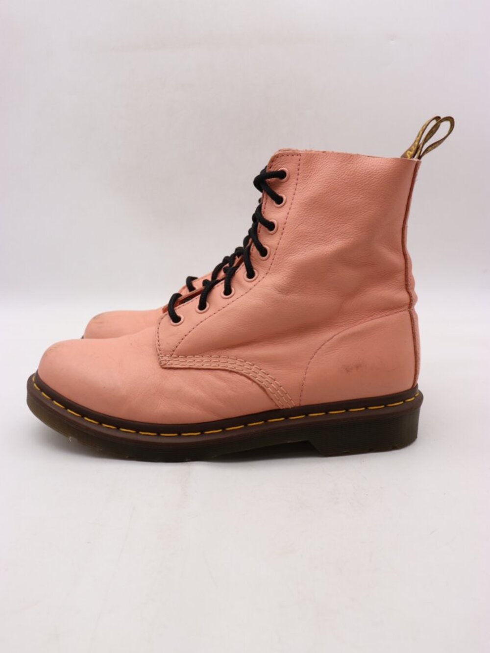 Doc Dr Martens 1460 Pascal Pink Salmon Boots Women's 9 Leather Lace Up Combat - Picture 3 of 10